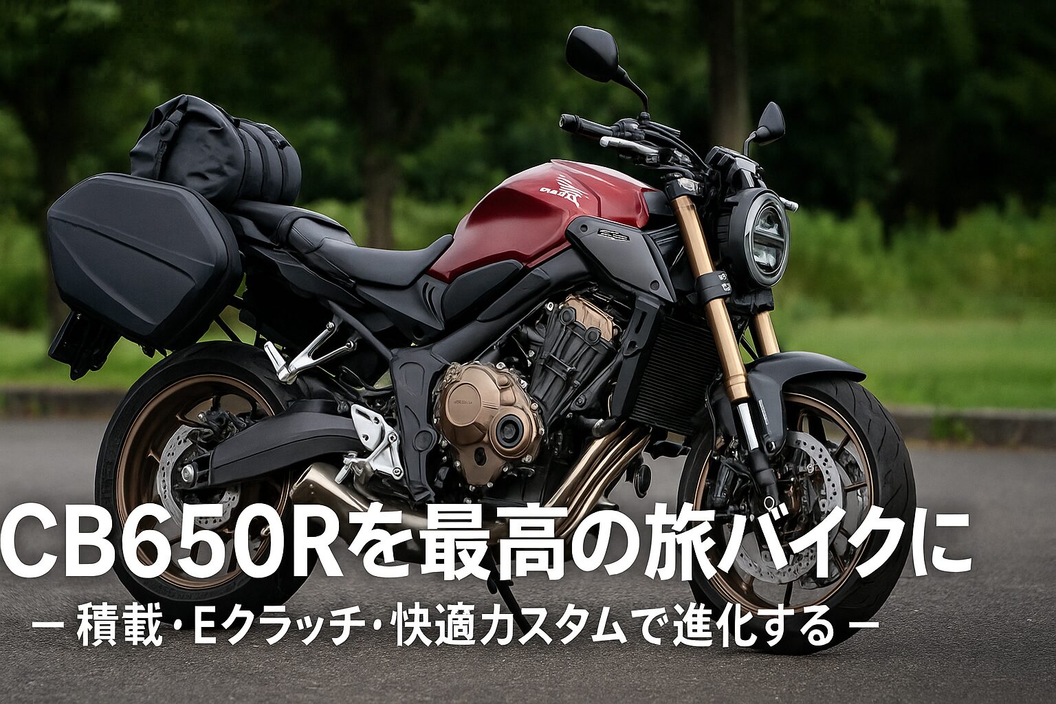 CB650Rを最高の旅バイクに ― 積載・Eクラッチ・快適カスタムで進化する ―