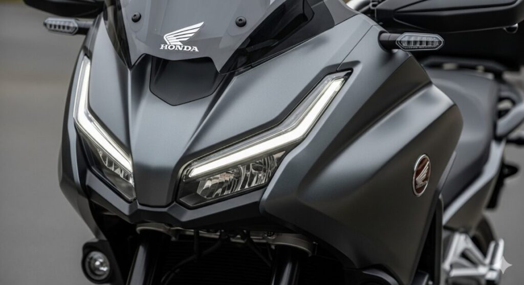 NT1100の評判は?不人気説から燃費・スペックまで徹底解説 TN1100の評判を左右するシャープなフロントデザイン。ホンダのロゴが鮮やかに映える。