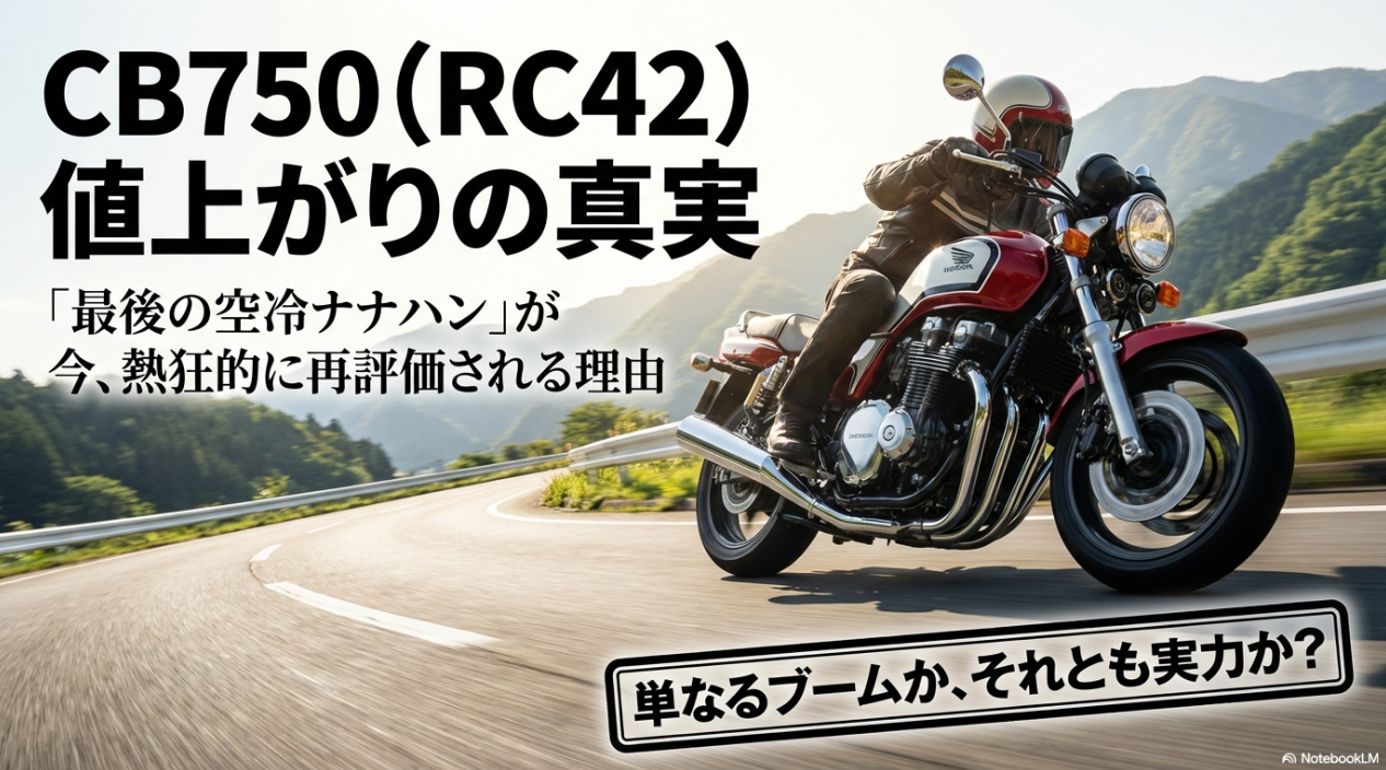 B750 RC42の値上がりの真実。「最後の空冷ナナハン」が今、熱狂的に再評価される理由とは？単なるブームか実力かを徹底分析する記事のタイトル画像。