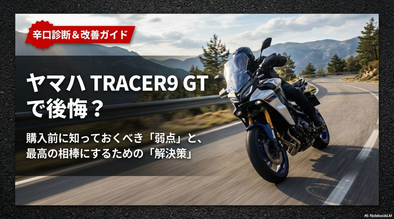 ヤマハTRACER9 GTの購入後悔診断と改善策のタイトルスライド