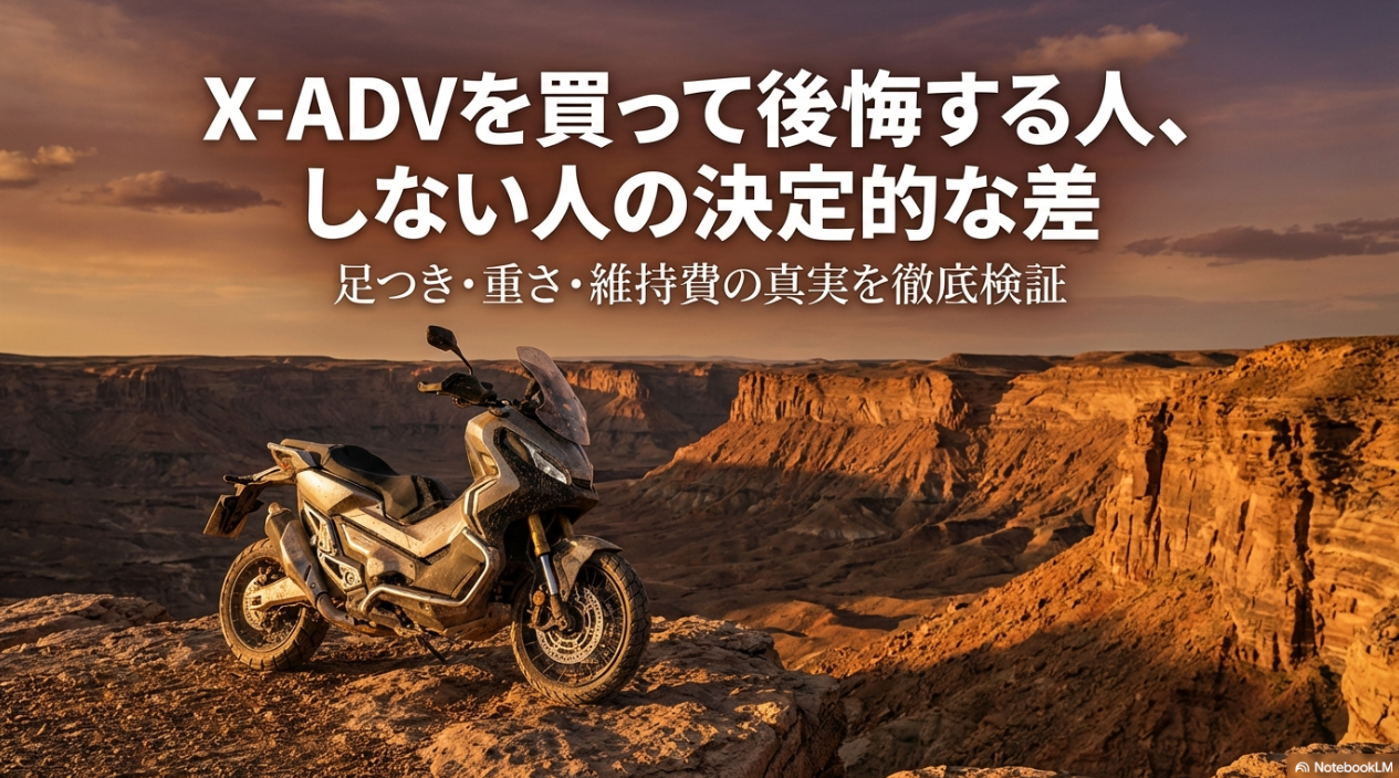 X-ADVを買って後悔する人、しない人の決定的な差とは?足つき・DCT・維持費の真実を徹底検証 X-ADVを買って後悔する人としない人の決定的な差を検証する記事タイトル画像