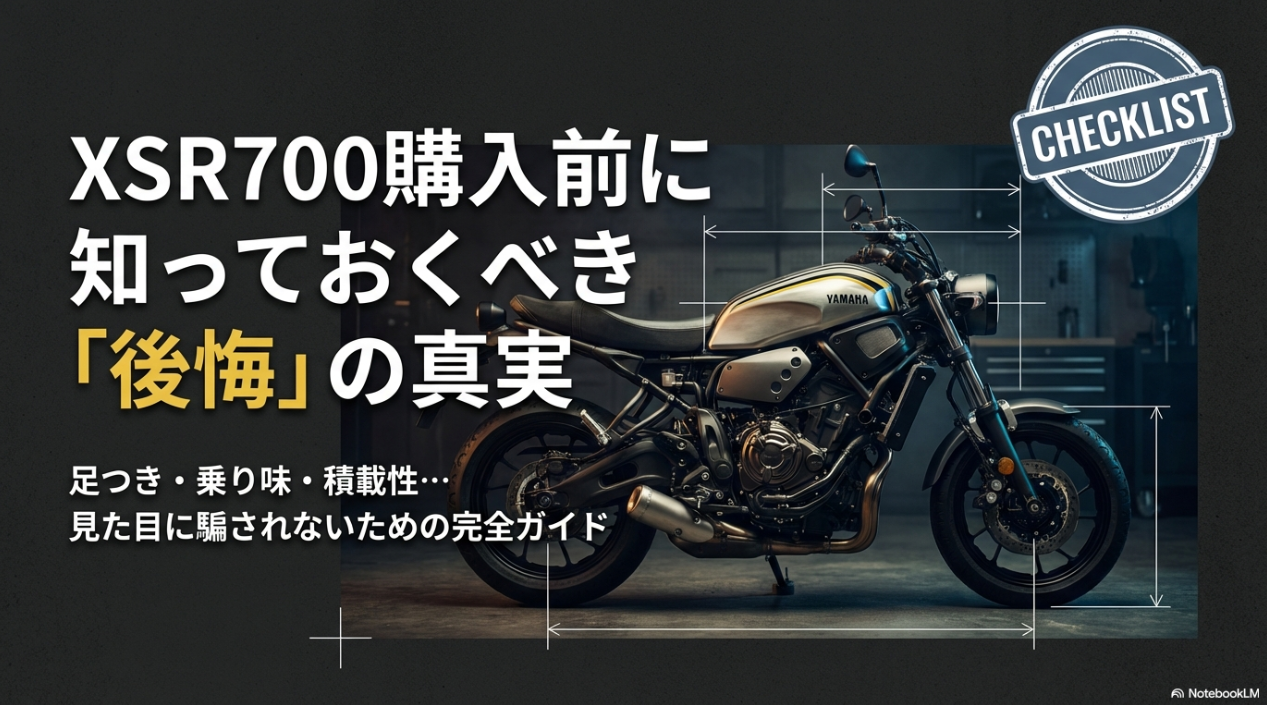 XSR700購入前に知っておくべき後悔ポイントのチェックリスト表紙