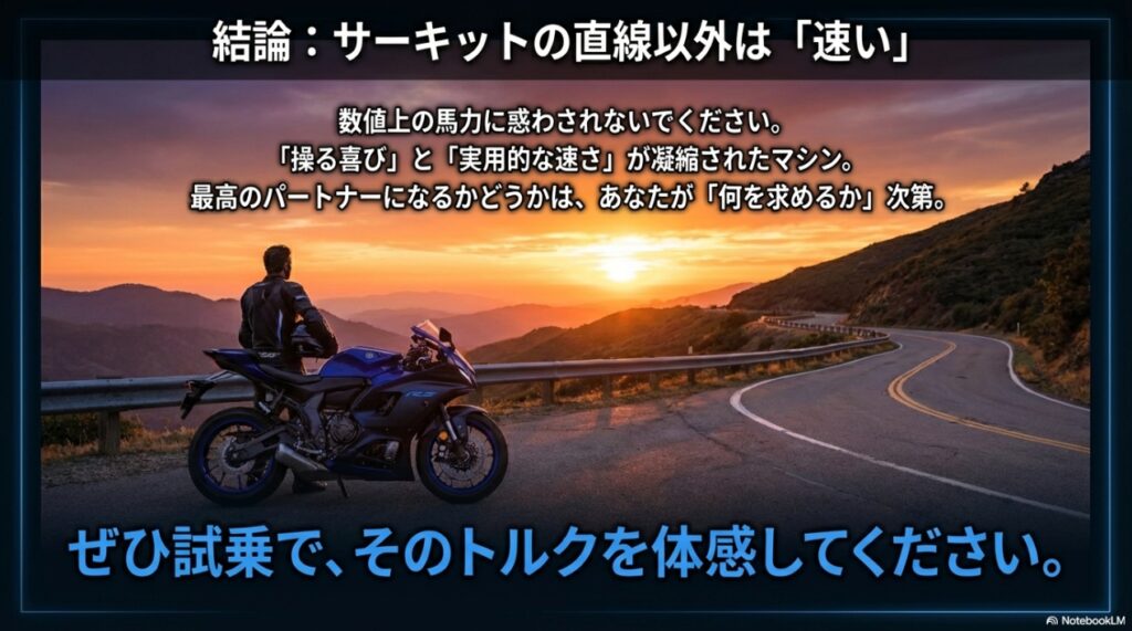 YZF-R7 総評 結論 試乗おすすめ 操る楽しさ