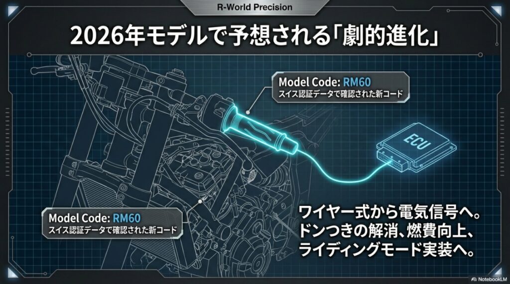 スイス認証データで確認されたYZF-R7次期型のモデルコード「RM60」とエンジン図