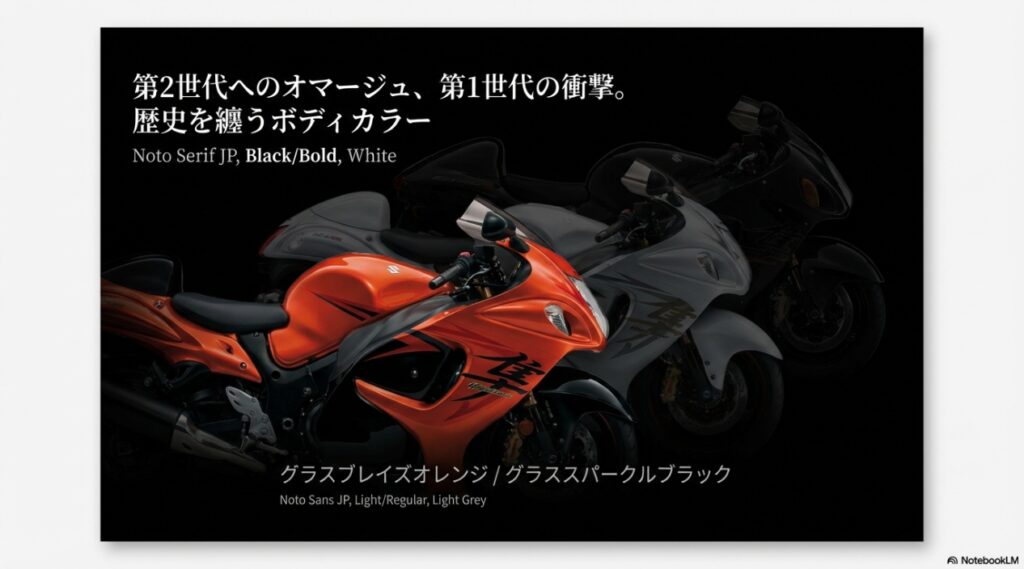 【300台限定】隼スペシャルエディションの正体とは?専用装備の質感から中古相場のプレミア化まで完全網羅 歴史を纏うボディカラー。グラスブレイズオレンジとグラススパークルブラックの特別な配色