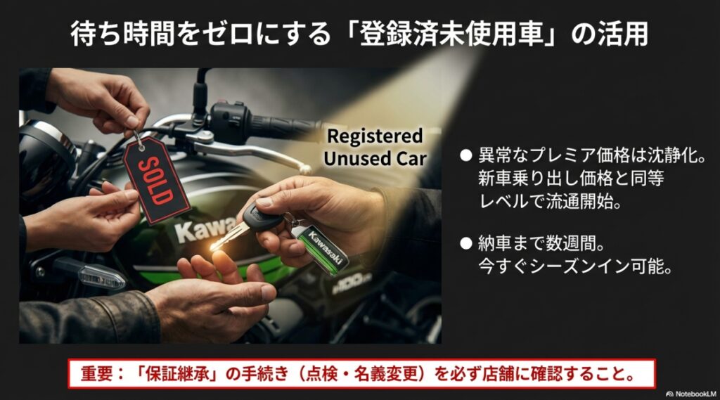 登録済未使用車を活用したZ650RSの即納戦略と相場