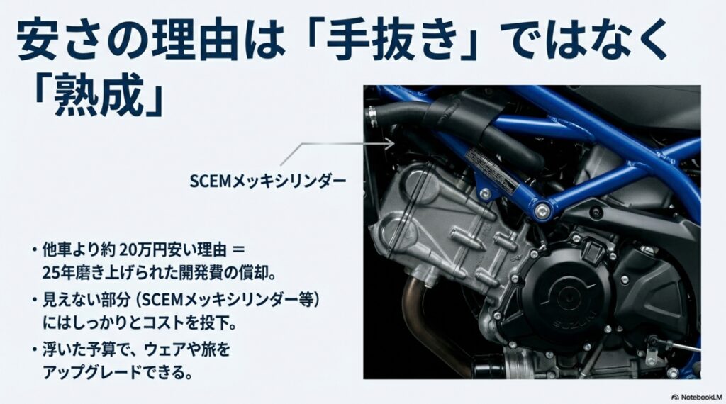 SV650のSCEMメッキシリンダーと安さの理由