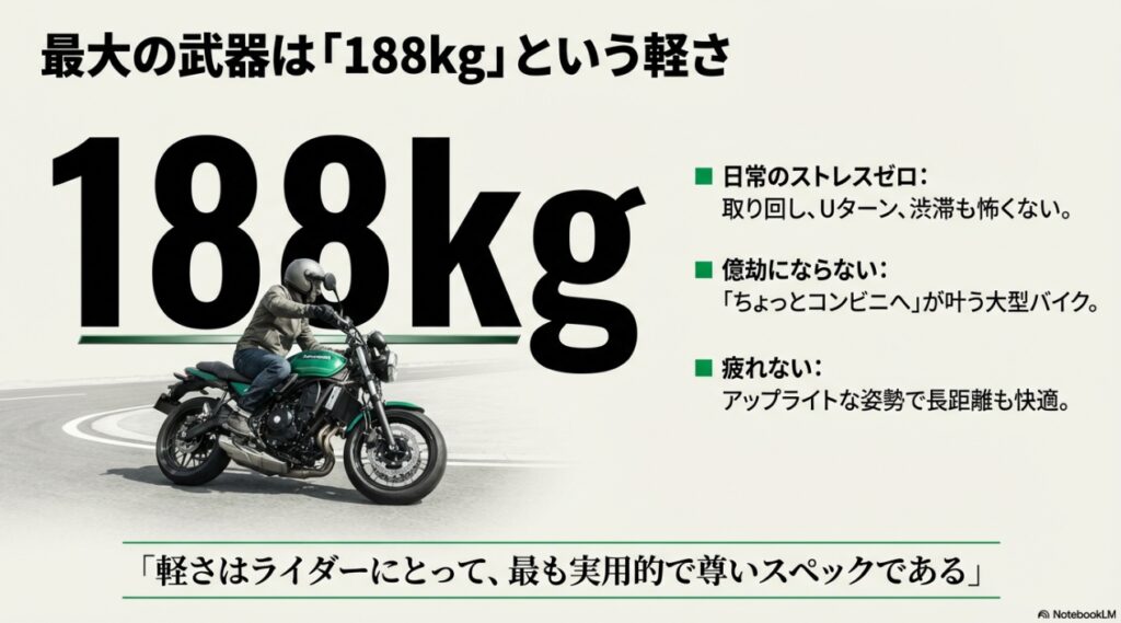 Z650RSはダサいって本当?Z900RSと比較して後悔する前に知るべきデザインの真実 日常のストレスをゼロにし「ちょっとコンビニへ」が叶うZ650RS最大の武器である188kgの軽さ