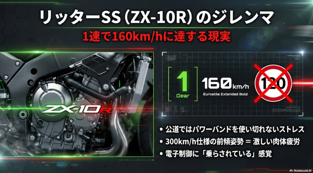 ZX-6Rの最高速はどれくらい?公道で楽しむならリッターSSより636ccが最適な理由 1速で160km/hに達するリッターSS(ZX-10R)のジレンマ