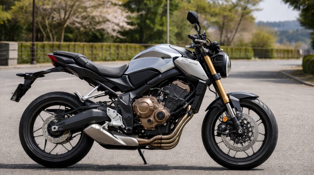 CB650Rの車格がわかる左サイドビュー