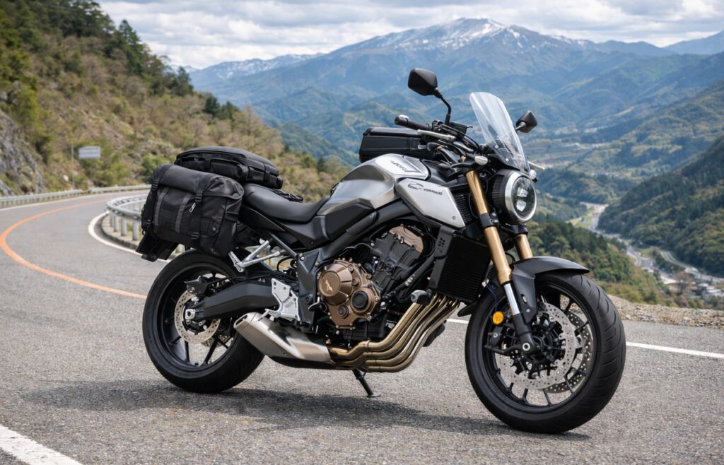 ツーリング仕様にしたCB650Rの実用イメージ