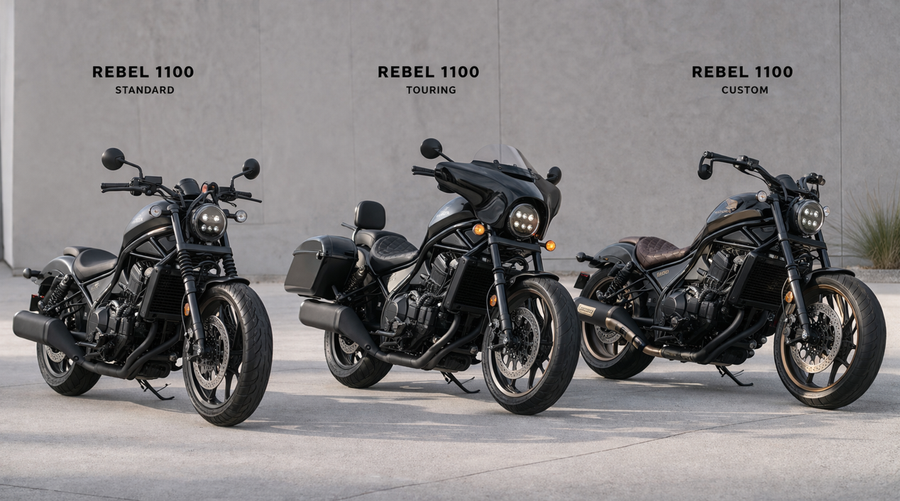 レブル1100標準モデル・T・S Editionの違いが分かる比較イメージ