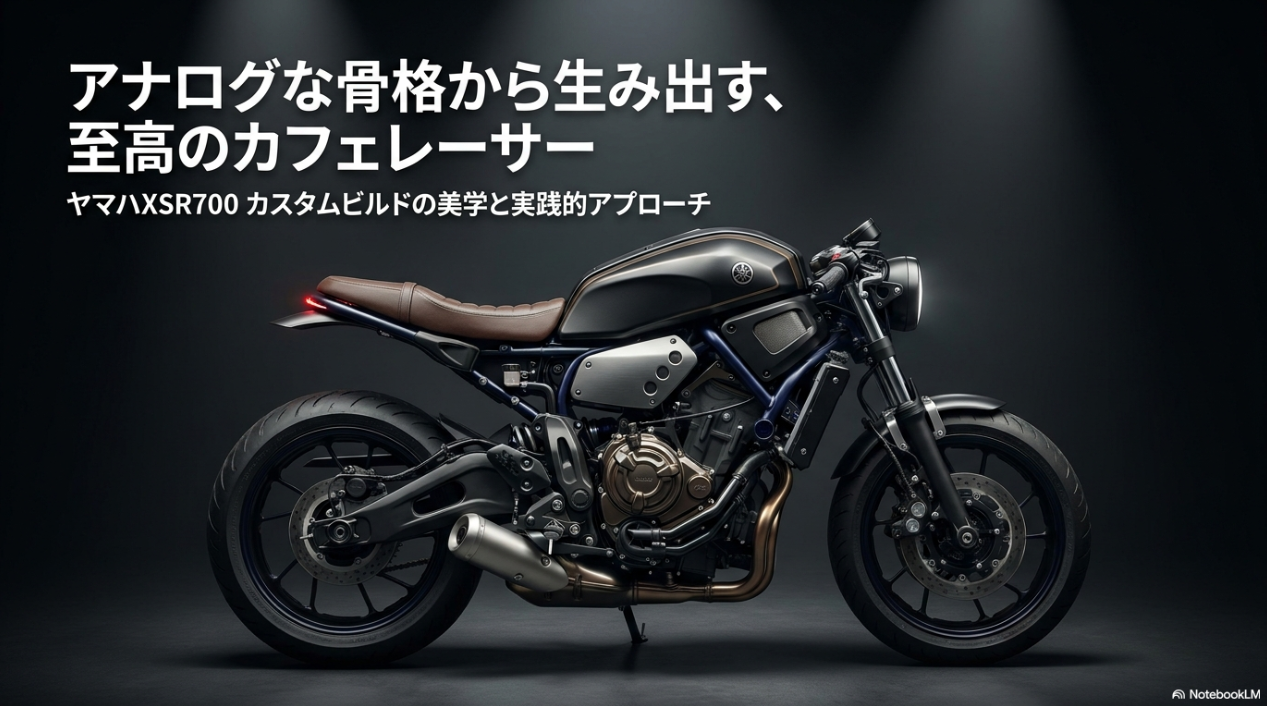 ヤマハXSR700のカフェレーサーカスタム車両と記事タイトル