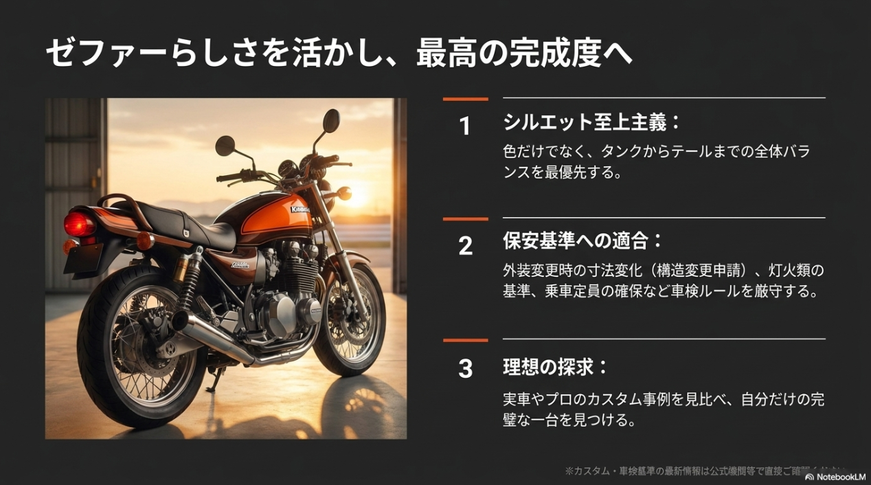 ゼファー750の火の玉カラーが持つ本当の意味とは?単なる塗装カスタムで終わらせないシルエットの成立条件 ゼファーらしさを活かした火の玉カラーカスタムの完成度を高めるシルエットや保安基準適合などのポイント