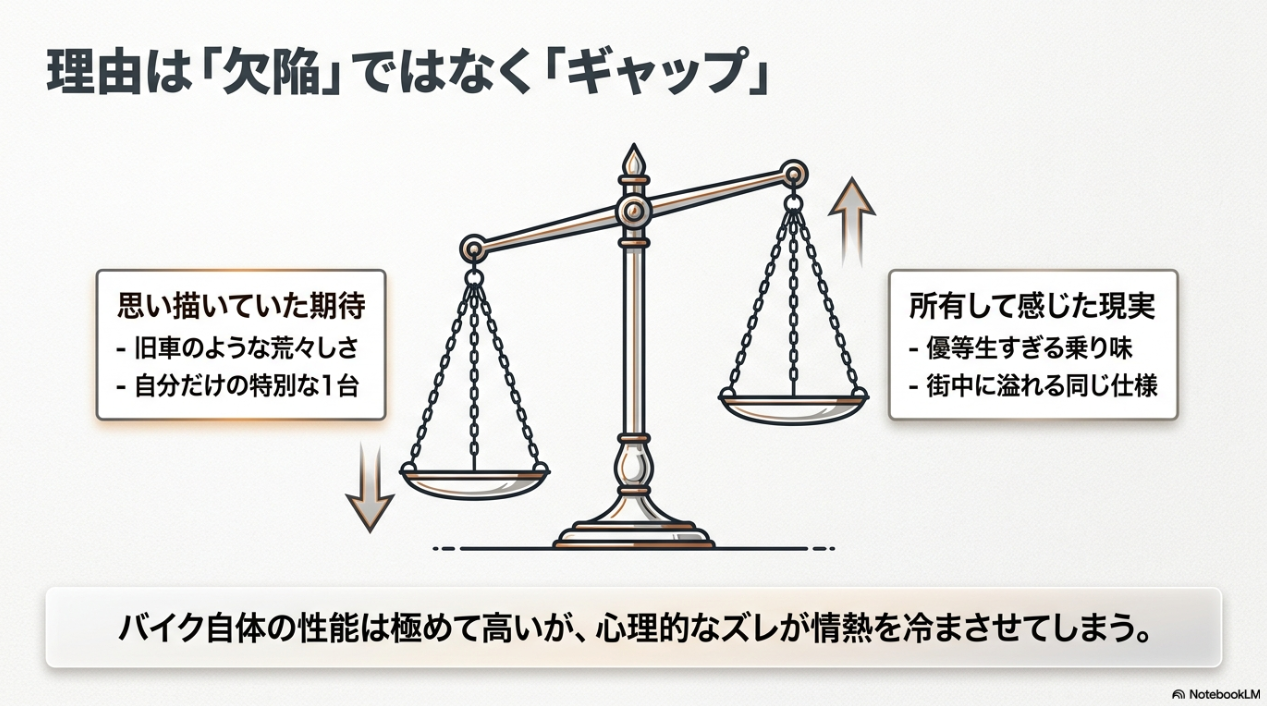 Z900RSを手放す理由は欠陥ではなく、旧車のような荒々しさや特別感を求める期待と、優等生すぎる乗り味や街中に溢れる同じ仕様という現実のギャップにある