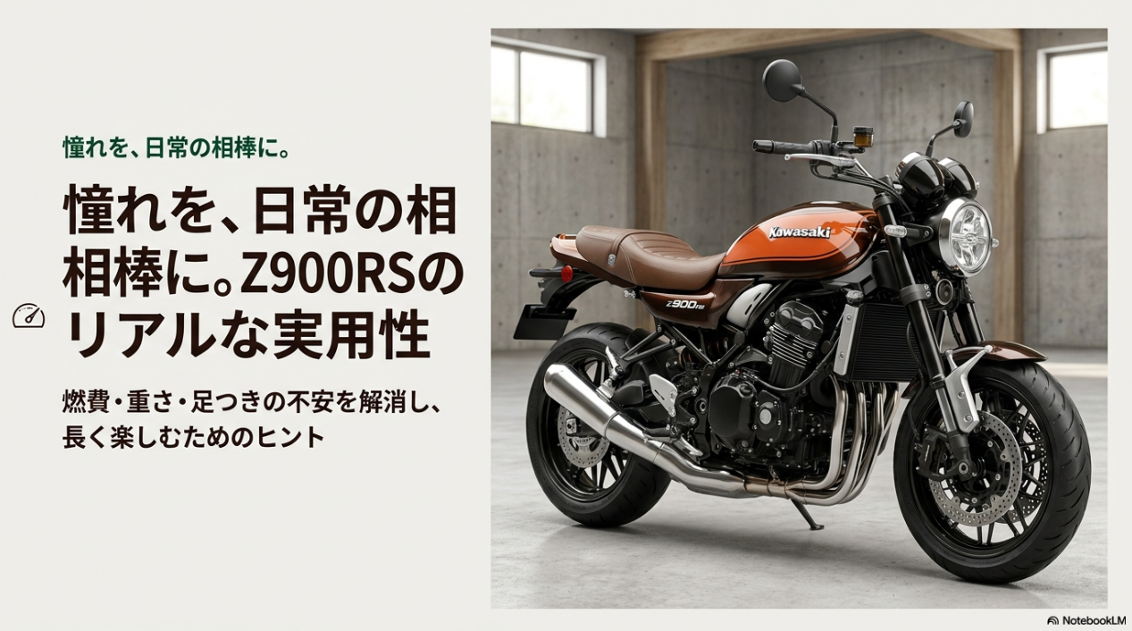 憧れを日常の相棒に。Z900RSの燃費・重さ・足つきの不安を解消し、リアルな実用性を解説するヒント