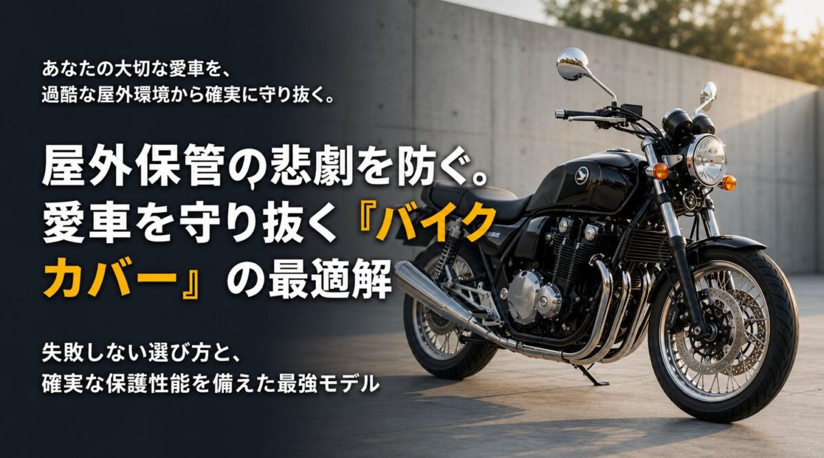 屋外保管の悲劇を防ぐバイクカバーの最適解と失敗しない選び方