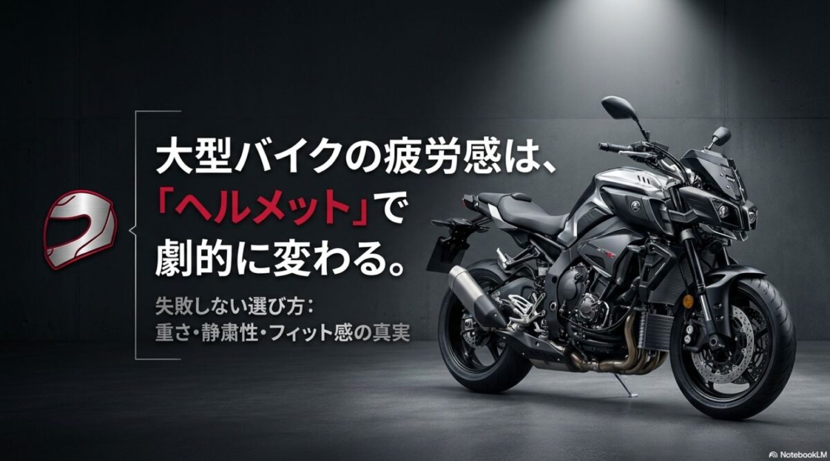 大型バイクの疲労を左右するフルフェイスヘルメットの重さ・静粛性・フィット感