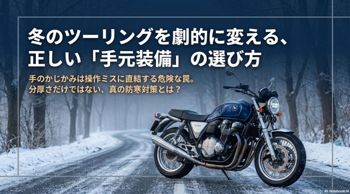 冬のツーリングを劇的に変える正しい手元装備の選び方