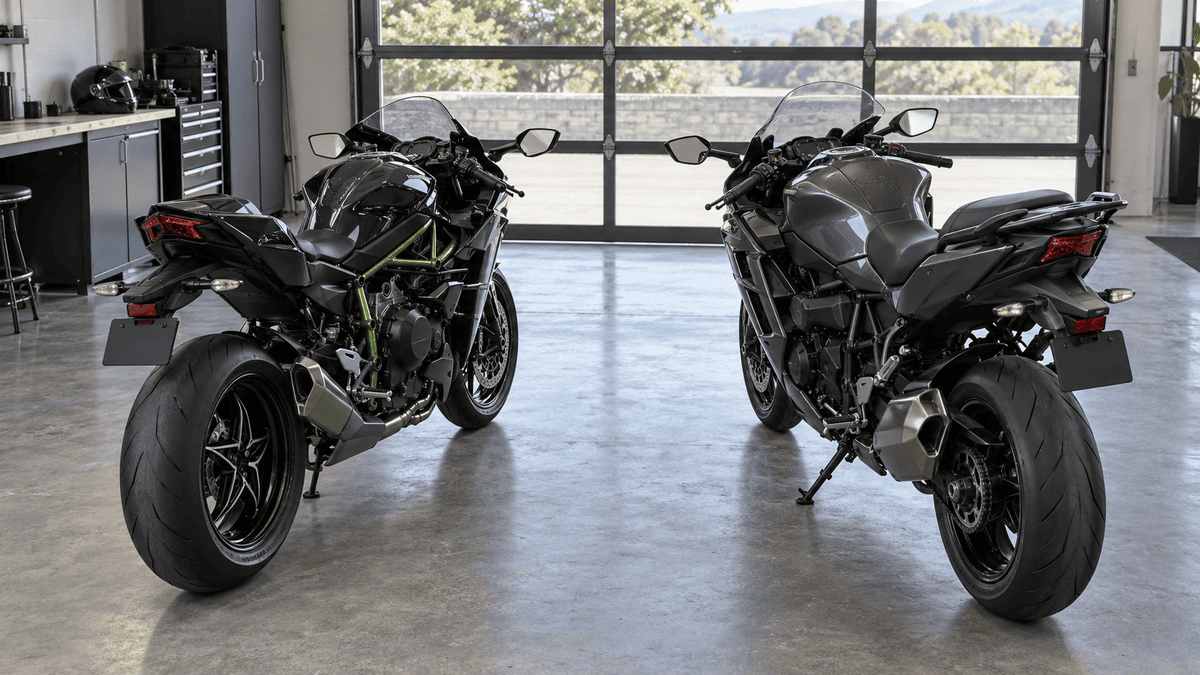 単座のH2 Carbonと前後シートを備えるH2 SX SEを並べたイメージ